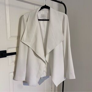 Club Monaco White Women's Blazer with Tie